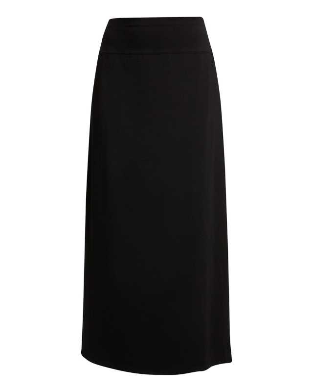 Side-Slit Jersey Knit Skirt